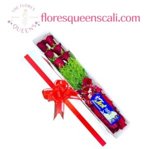 CAJA DE ROSAS Y SOLIDAGO 17 - FLORISTERIAS EN CALI