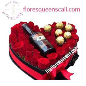 CAJA DE ROSAS BAILEYS 24 - FLORISTERIAS EN CALI