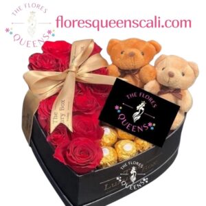 CAJA DE ROSAS TERNURA  25 - FLORISTERIAS EN CALI