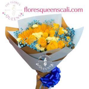 BOUQUET PETALOS DE ORO 20- FLORISTERIA EN CALI