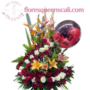ARREGLO DE CUMPLEAÑOS 27  - FLORISTERIAS EN CALI