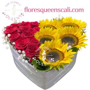 CAJA DE ROSAS TE ADORO 29 - FLORISTERIAS EN CALI
