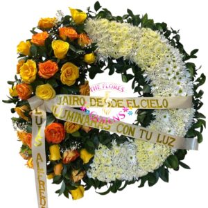 CORONA FUNEBRE DE CONDOLENCIAS 088 - FLORISTERIAS EN CALI