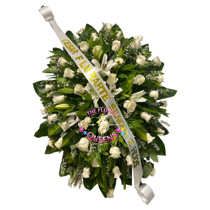 CORONA FUNEBRE DE CONDOLENCIAS 087 - FLORISTERIAS EN CALI