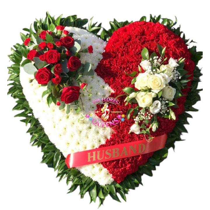 CORAZON FUNEBRE DE CONDOLENCIAS 034 - FLORISTERIAS EN CALI