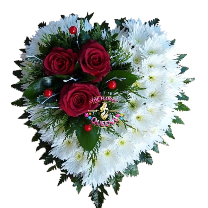 CORAZON FUNEBRE DE CONDOLENCIAS 035 - FLORISTERIAS EN CALI